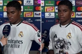 Endrick em entrevista pós-jogo. (Foto: Reprodução/YouTube/TNT Sports Brasil)