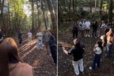 Os evangelistas declaram a esperança de Deus na Floresta de Aokigahara. (Foto: Reprodução/Instagram/gabepyszka/Reprodução/Instagram/olucamartini).