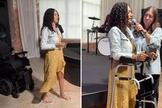 Alexya testemunhando na igreja. (Foto: Reprodução/Instagram/Alexya Hernández)