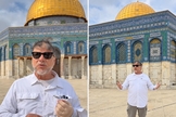 Joel Engel em oração pelo Brasil em Israel. (Foto: Ministério Engel)