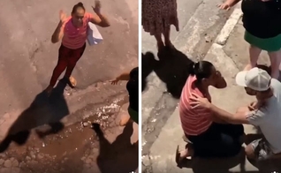 Vídeo publicado nas redes sociais mostra o momento em que uma mulher se reconciliou com Deus. (Foto: Reprodução)