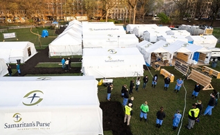 O hospital de campanha da Samaritan's Purse está desmontando suas instalações que estavam montadas no Central Park, em Nova York desde o dia 1º de abril. (Foto: Samaritan's Purse)