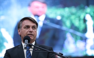 Presidente Jair Bolsonaro em culto de aniversário do pastor Wellington Bezerra da Costa. (Foto: Marcos Corrêa/PR)