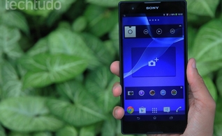 Interface principal do Xperia T2 Ultra Dual, foblet da Sony
