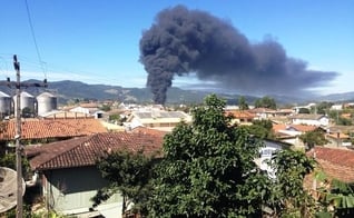 Incêndio foi em fábrica de molduras