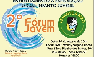Batalha contra a exploração sexual infantil será tema do 2º Fórum Jovem