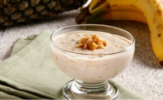 Creme de banana e abacaxi
