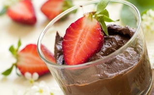 Creme de brigadeiro com morango