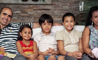 Família síria refugiada na MAIS