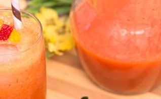 drink de morango com manga