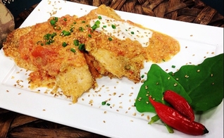 Filé de pescada a la parmegianna light