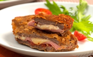 Bife a milanesa recheado