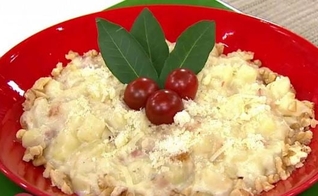 Batata cremosa gratinada