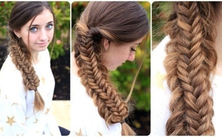 trança lateral dividida