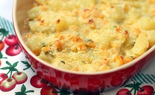 Gratinado de batata e milho