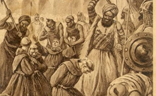 Pintura que retrata a execução de cristãos 