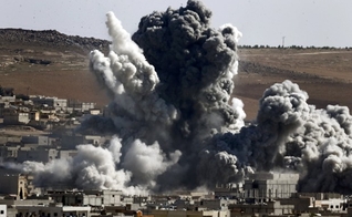 Ataque da Coalizão na Síria, em outubro de 2014