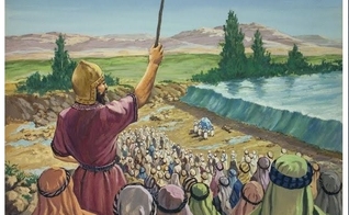 Josué liderando o povo no Jordão _ imagem ilustrativa