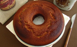 Bolo de canela e leite