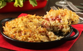 Rosti de forno com presunto