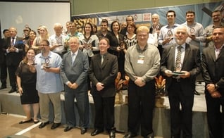 Representantes das editoras cristãs vencedoras do Prêmio Areté em 2015. (Foto: Guiame/ Marcos Paulo Corrêa)