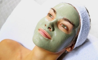 máscara facial de argila verde 