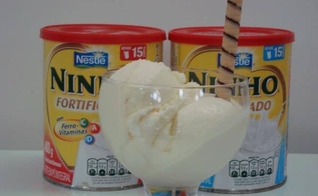 Sorvete de leite em pó 