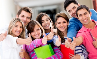 Jovens estudantes