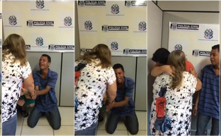 Mulher abraçou criminosos que mataram o filho, no Espírito Santo (Foto: Divulgação/ Polícia Civil)