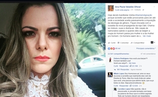 Entre críticas e elogios, em apenas duas horas, a postagem de Ana Paula Valadão já havia recebido 47 mil comentários e 22 mil compartilhamentos. (Imagem: Facebook)
