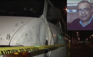 O furgão do pastor Leon teve sua porta arrancada após ser atingido pelo carro que o atropelou. (Foto: ABC)