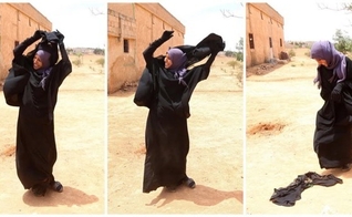 "Fizeram-nos usar o niqab contra a nossa vontade, então eu o tirei dessa forma como uma resposta para eles", disse Hamidi. (Foto:  DNA India)