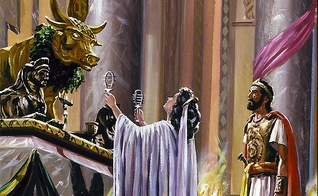 Figura de Jezabel celebrando culto a baal. (Foto: Uned)