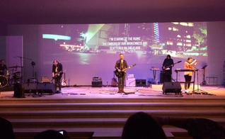 Martin Smith durante o encontro Som do Reino, em São Paulo. (Foto: Guiame/Mariana Ebenau)