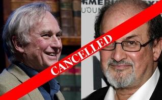 Richard Dawkins (esquerda) e Salmon Rushdie (direita) são alguns dos principais palestrantes que foram convidados para a Convenção, antes de seu cancelamento. (Foto: 