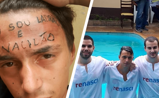 Juan foi batizado por Caio Magnabosco, da Igreja Renascer em Cristo. (Foto: Reprodução/Facebook)