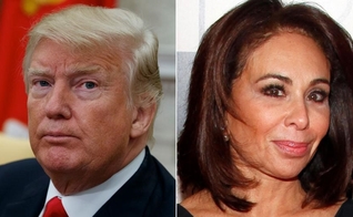 Donald Trump (esquerda) e a juíza Jeanine Pirro (direita). (Imagem: CBN News)