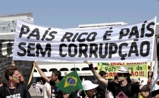 Protsto contra a corrupção. (Foto: Getty)