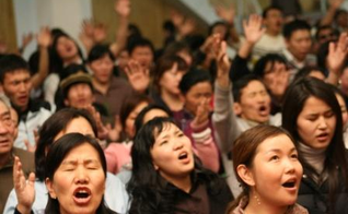 Reunião de adoração em Ulaanbaatar, na capital da Mongólia, em março de 2008. (Foto: Reprodução)