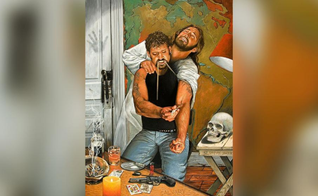 O modelo para o viciado na pintura é um ex-usuário que agora está limpo. (Foto: Reprodução).