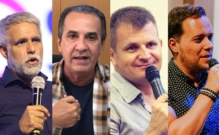 Pastores Cláudio Duarte, Silas Malafaia, Rina e André Valadão são alguns dos que declararam seu apoio publicamente a Bolsonaro. (Imagem: Edição - Guiame)