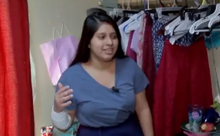 Kimberly Mendoza disse que quando levou o tiro não percebeu na hora, pois estava orando. (Foto: Reprodução).