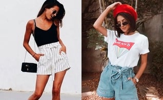 Cinturados e fresquinhos, os shorts são tendência para primavera/verão. (Foto: Reprodução/Pinterest)