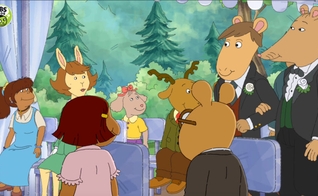 No primeiro episódio de sua 22ª temporada, a série de desenhos "Arthur" exibiu a cena de um casamento gay. (Imagem: PBS - Reprodução)