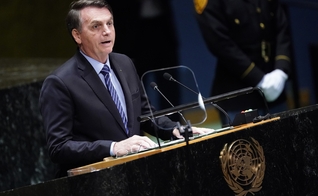 Jair Bolsonaro, presidente do Brasil, diz à Assembléia Geral da ONU que a floresta amazônica é território soberano (Foto: Carlo Allegri/Reuters)
