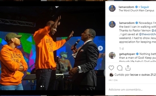 Lamar Odom se entregou a Jesus durante um culto The Word Church. (Foto: Instagram)