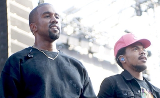 Kanye West (esquerda) e Chance The Rapper (direita). (Foto: Getty Images)