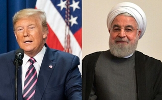 Presidente americano Donald Trump (esquerda) e presidente iraniano Hassan Rouhani (direita) estão agora em um conflito mais evidente do que nunca. (Imagem: Brasil de Fato)