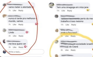 Mensagens antissemitas foram trocadas entre estudantes no Ceará. (Imagem: Facebook)