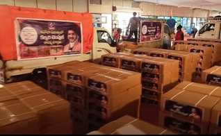 A igreja Calvary Temple acabou armazenando 800 toneladas de alimentos para doar aos necessitados durante a pandemia na Índia. (Imagem: Calvary Temple)